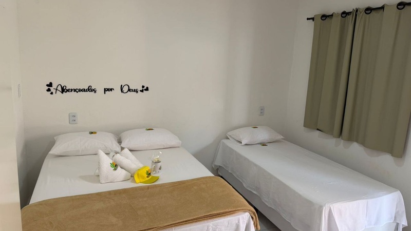 Quartos e outros locais da pousada