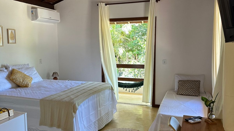 Suíte com Vista para a piscina